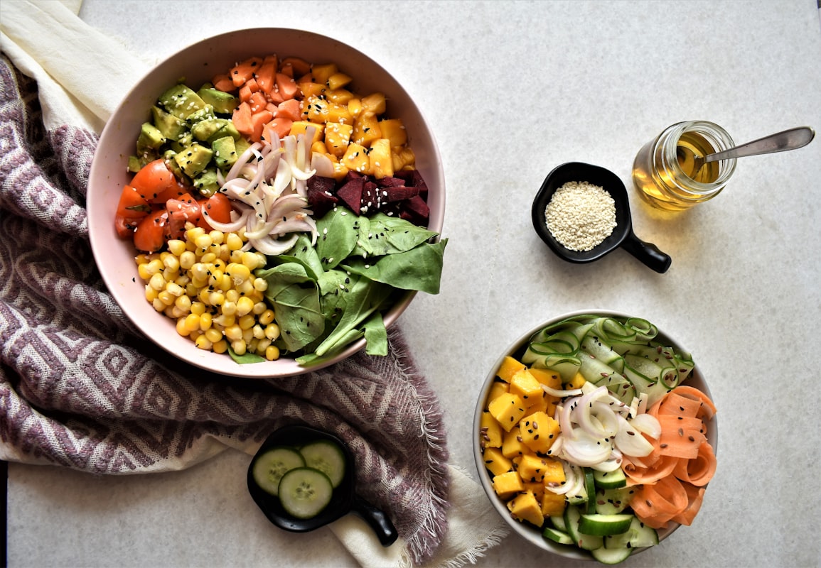Editorial kitchen workspace with recipe development